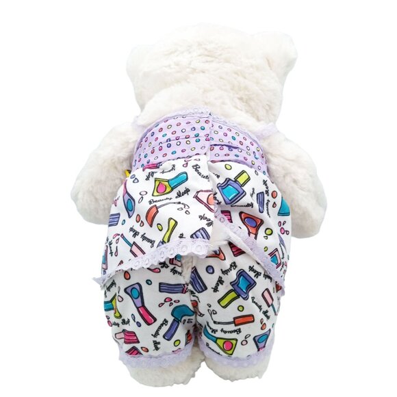 White Build a Bear Plush Beauty Sleep Pajamas 15 Inch Soft BBWS Stuffed Animal - Picture 7 of 15